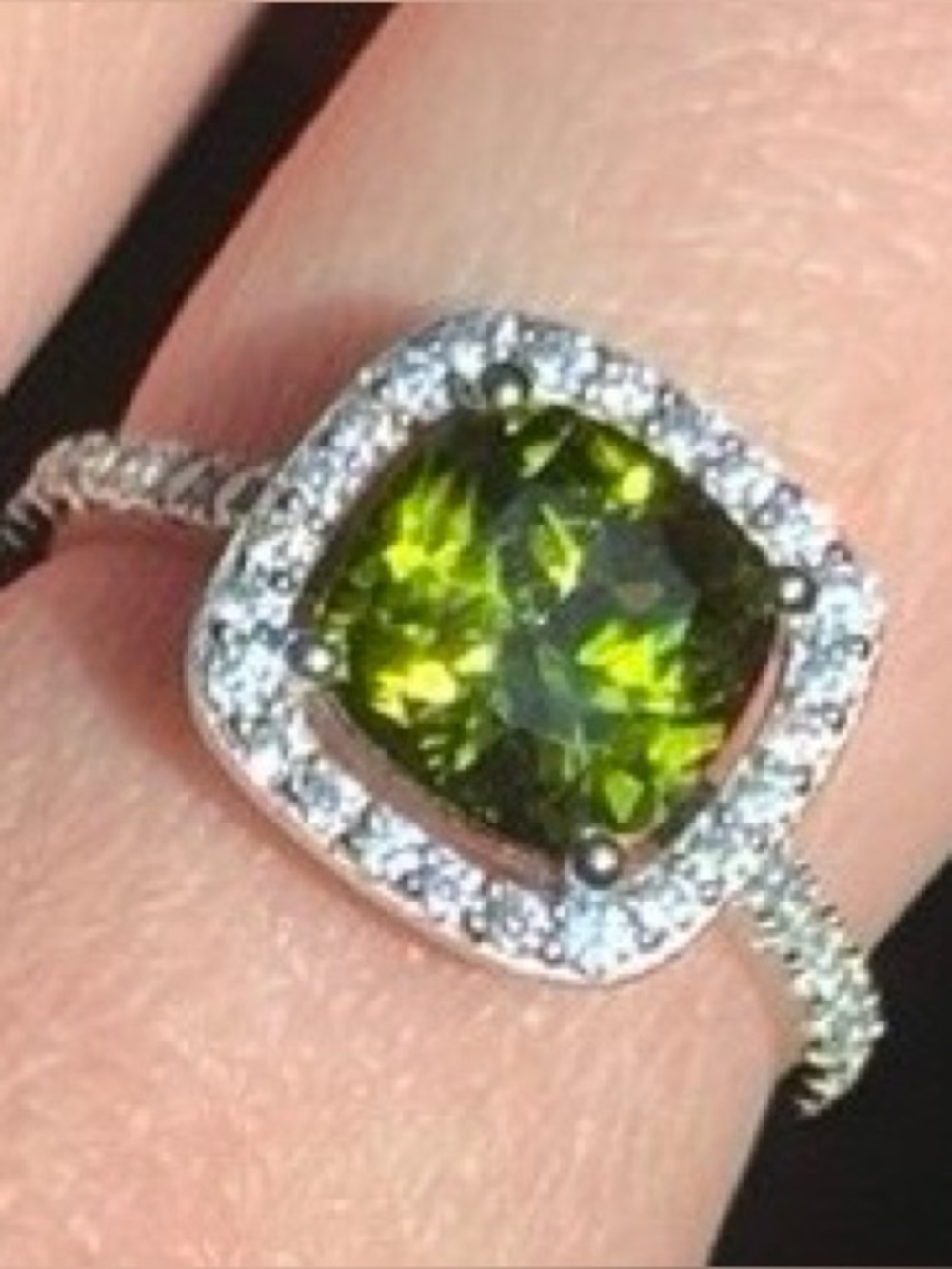 APM Monaco 925 Sterling Silver with White & Khaki Pavé Cubic Zirconia